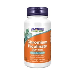 Chromium Picolinate 200mcg Now 100 Cápsulas Vegetariana