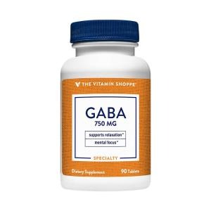 Gaba 750mg The Vitamin Shoppe 90 Tablets
