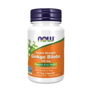 Ginkgo Biloba 120mg Now 50 Cápsulas Vegetariana