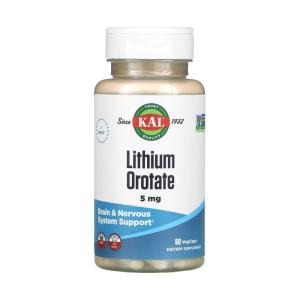 Lithium Orotate Kal 5mg 60 Cápsulas Vegetariana