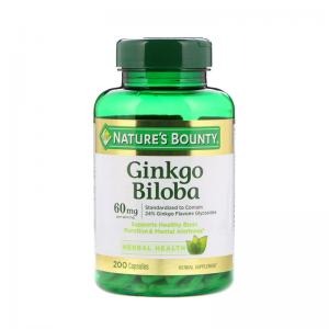 Ginkgo Biloba 60mg Nature's Bounty 200 Capsulas