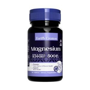 Magnesium Oxide 500mg Earth's Creation 60 Tablets
