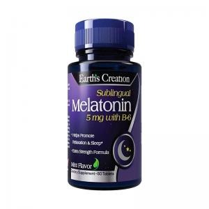 Melatonina 5mg Earth's Creation 60 Tablets Sublingual B6