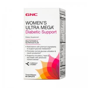 Suporte Diabético GNC Ultra Mega Women's  Diabetic Support 90 Cápsulas