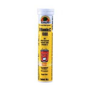 Vitamina C Sunlife 1000mg 20 Tablets Efervescentes