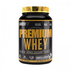 Whey Protein Premium Whey 2lb 907g Cookies e Cream Landerfit
