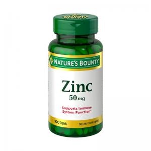 Mineral Zinco Zinc 50mg 100 Cápsulas Nature's Bounty