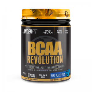 BCAA Revolution 100% Vegano Landerfit 405g Blue Raspeberry